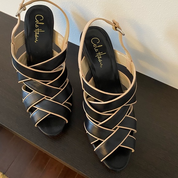 Cole Haan strappy heels. - Picture 2 of 7